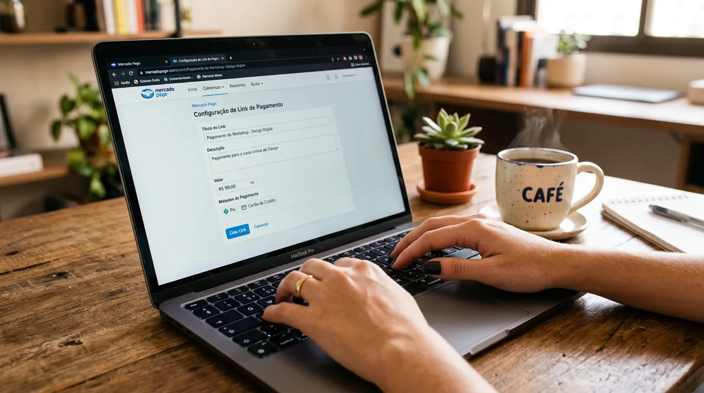 Configuração de cobrança internacional no painel Mercado Pago. 