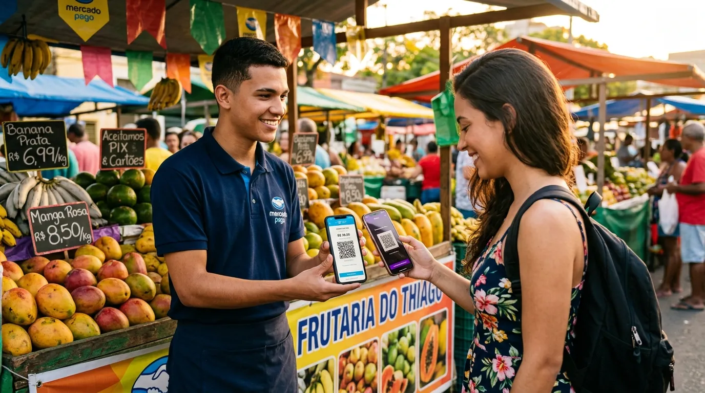 Pessoa vendedora recebendo via link de pagamento por Pix.