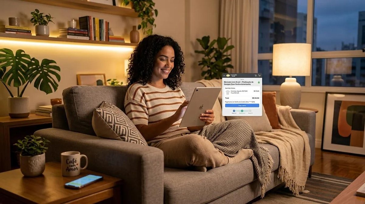Experiência de compra fluida com checkout transparente.
