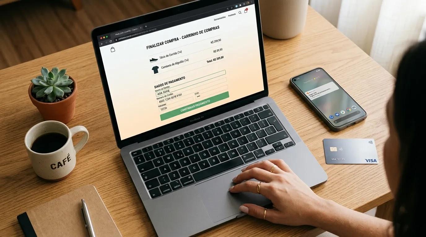 Processo de checkout em loja virtual no Brasil